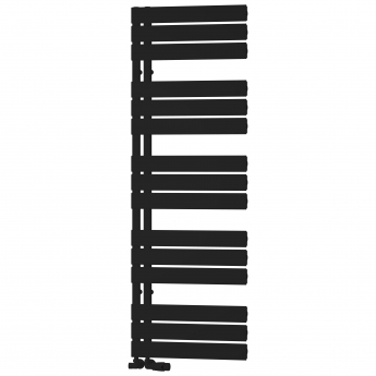 Reina Vada Designer Heated Towel Rail 1510mm H x 500mm W - Black | Product Image