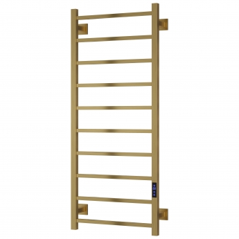 Reina Velino Dry Electric Stainless Steel Square Bar Heated Towel Rail