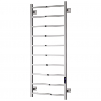 Reina Velino Dry Electric Stainless Steel Square Bar Heated Towel Rail