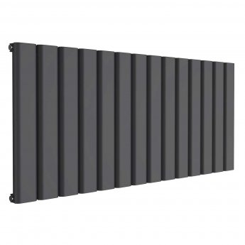 Reina Vicari Single Horizontal Aluminium Radiator 600mm H x 1400mm W Anthracite