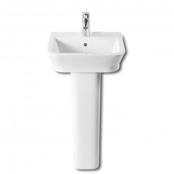 Roca The Gap Basin and Full Pedestal 450mm Wide 1 Tap Hole