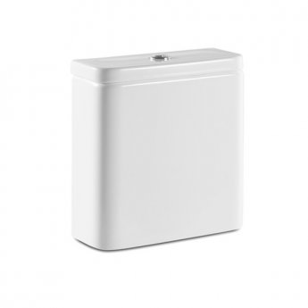 Roca The Gap Cleanrim Close Coupled Toilet with Dual Outlet Push Button Cistern Soft Close Seat