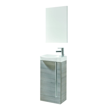 Royo Elegance 450mm 1-Door Floor Standing Vanity Unit with Bathroom Mirror | Product Image