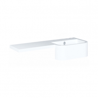 Royo Linea Combination Unit with Basin and Worktop 1000mm Wide RH - White