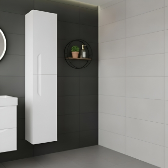 Royo Vitale 300mm Wall Hung 2-Door Tall Storage Unit | Product Image