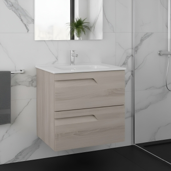 Royo Vitale Slimline 600mm 2-Drawer Wall Hung Vanity Unit | Product Image