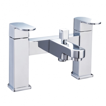 Sagittarius Ancona Bath Shower Mixer Tap with Shower Kit Pillar Mounted - Chrome | Product Image