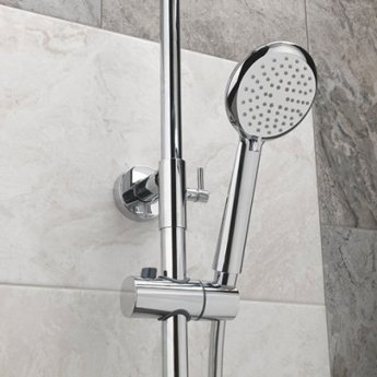 Sagittarius Aurora Deluxe Bar Shower Mixer with Shower Kit + Fixed Head - Chrome