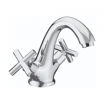 Sagittarius Avant Mono Basin Mixer Tap with Sprung Waste Dual Handle - Chrome