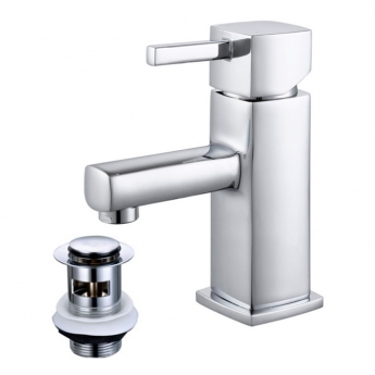 Sagittarius Axis Mono Basin Mixer Tap with Sprung Waste - Chrome