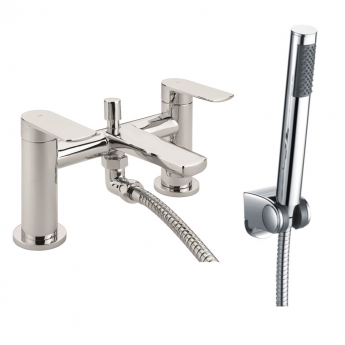 Sagittarius Baby Bari Bath Shower Mixer Tap with Shower Kit Pillar Mounted - Chrome
