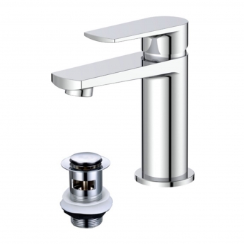 Sagittarius Baby Bari Monobloc Basin Mixer Tap with Sprung Waste - Chrome