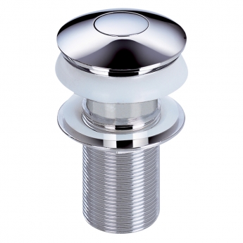 Sagittarius Centre Push Basin Waste Chrome - Unslotted (For Basins with No Overflow)