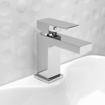Sagittarius Blade Mono Basin Mixer Tap with Sprung Waste - Chrome