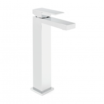 Sagittarius Blade Tall Mono Basin Mixer Tap with Sprung Waste - Chrome | Product Image