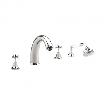 Sagittarius Churchmans 4-Hole Bath Shower Mixer Tap Pillar Mounted - Chrome
