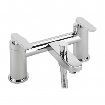 Sagittarius Eclipse Bath Shower Mixer Tap with Shower Kit Pillar Mounted - Chrome | Product Image