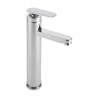 Sagittarius Eclipse Extended Tall Basin Mixer Tap with Sprung Waste - Chrome