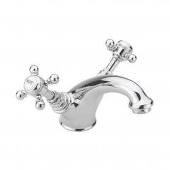 Sagittarius Edwardian Deluxe Monobloc Basin Mixer Tap with Sprung Waste - Chrome