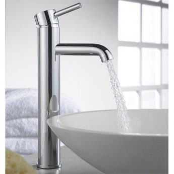 Sagittarius Ergo Extended Mono Basin Mixer Tap with Sprung Waste - Chrome
