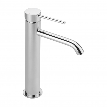 Sagittarius Ergo Extended Mono Basin Mixer Tap with Sprung Waste - Chrome