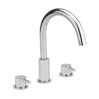 Sagittarius Ergo 3-Hole Bath Filler Tap Deck Mounted - Chrome