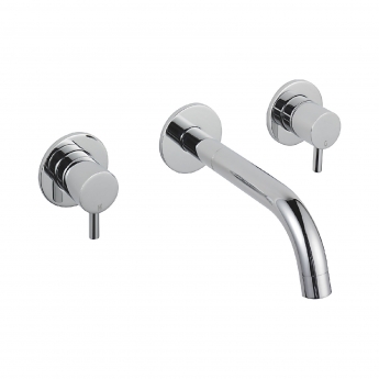 Sagittarius Ergo 3-Hole Basin Mixer Tap Wall Mounted Chrome