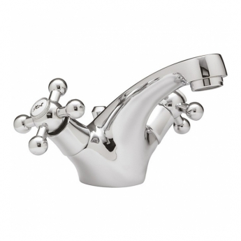 Sagittarius Fantasy Mono Basin Mixer Tap with Pop Up Waste Dual Handle - Chrome