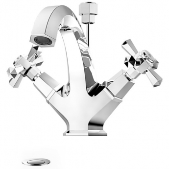 Sagittarius Fitzgerald Mono Basin Mixer Tap with Pop Up Waste - Chrome | Product Image