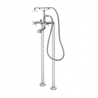 Sagittarius Fitzerald Freestanding Bath Shower Mixer Tap with Shower Kit - Chrome | Product Image