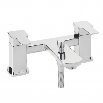 Sagittarius Gramercy Bath Shower Mixer Tap with Shower Kit Pillar Mounted - Chrome