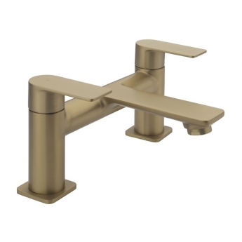 Sagittarius Kvell Bath Filler Tap Pillar Mounted - Brushed Brass