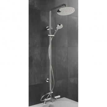 Sagittarius Logic Deck Mounted Bath Shower Mixer and Adjustable Rigid Riser Kit