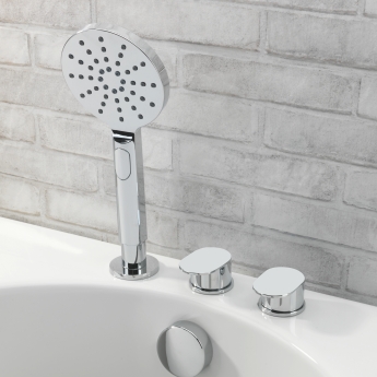 Sagittarius Metro Bath Mounted 3 way Thermostatic Mixer Valve - Chrome