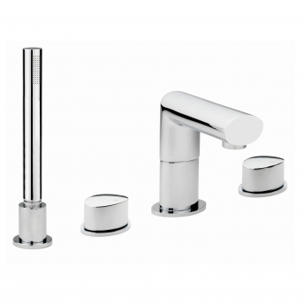 Sagittarius Oveta 4-Hole Bath Shower Mixer Tap Pillar Mounted - Chrome | Product Image