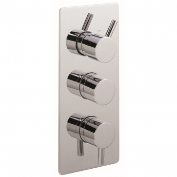 Sagittarius Piazza Concealed Shower Valve with 3-Way Diverter Triple Handle - Chrome