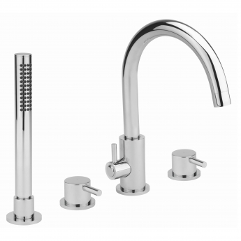 Sagittarius Piazza 4-Hole Bath Shower Mixer Tap Pillar Mounted - Chrome