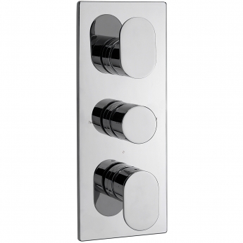 Sagittarius Plaza Concealed Shower Valve with 3-Way Diverter Triple Handle - Chrome