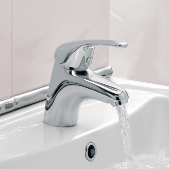 Sagittarius Prestige Deluxe Mono Basin Mixer Tap with Sprung Waste - Chrome