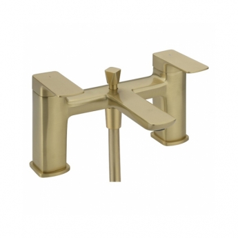 Sagittarius Ravenna Bath Shower Mixer Tap with Shower Kit Pillar Mounted - Brushed Brass