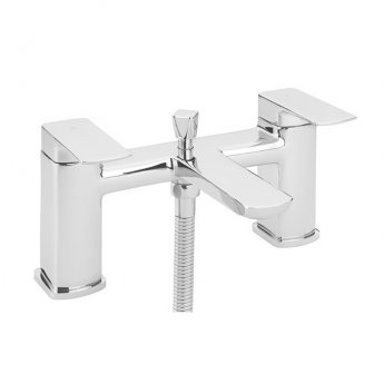 Sagittarius Ravenna Bath Shower Mixer Tap with Shower Kit Pillar Mounted - Chrome