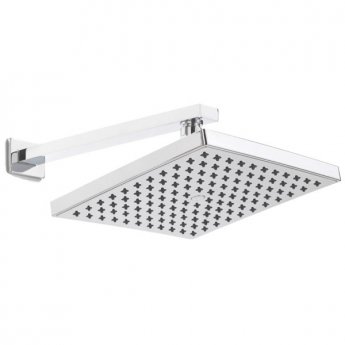 Sagittarius Trieste ABS Fixed Shower Head and Arm 200mm x 200mm Chrome