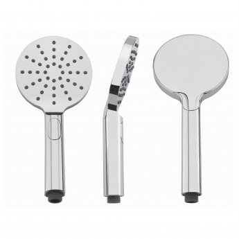 Sagittarius Viareggio 3 Mode Push Button Round Shower Handset - Chrome