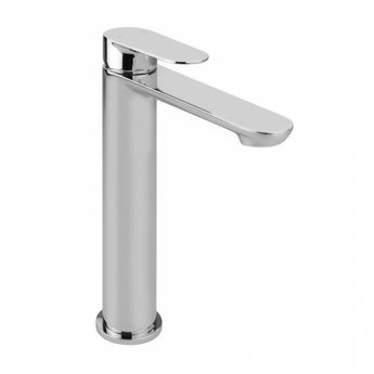 Sagittarius Zeel Tall Mono Basin Mixer Tap with Sprung Waste - Chrome