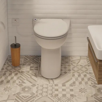 Saniflo Sanicompact Cisternless Pan with Built-In Macerator Pump - Excluding Seat