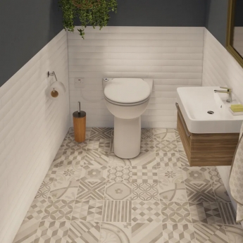 Saniflo Sanicompact Cisternless Pan with Built-In Macerator Pump - Excluding Seat