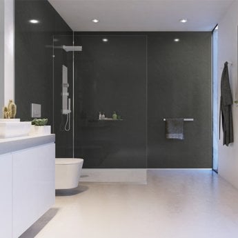 Showerwall Square Edge MDF Shower Panel 900mm Wide x 2440mm High - Slate Grey