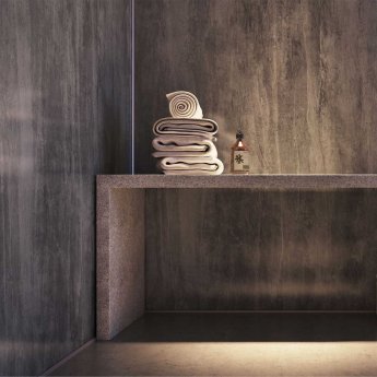 Showerwall Square Edge MDF Shower Panel 1200mm Wide x 2440mm High - Washed Charcoal | Product Image