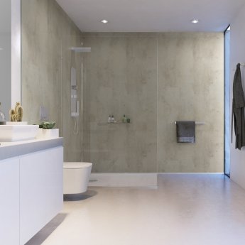 Showerwall Proclick MDF Shower Panel 1200mm Wide x 2440mm High - Urban Concrete | Product Image