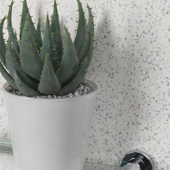 Showerwall Proclick MDF Shower Panel 600mm Wide x 2440mm High - White Galaxy